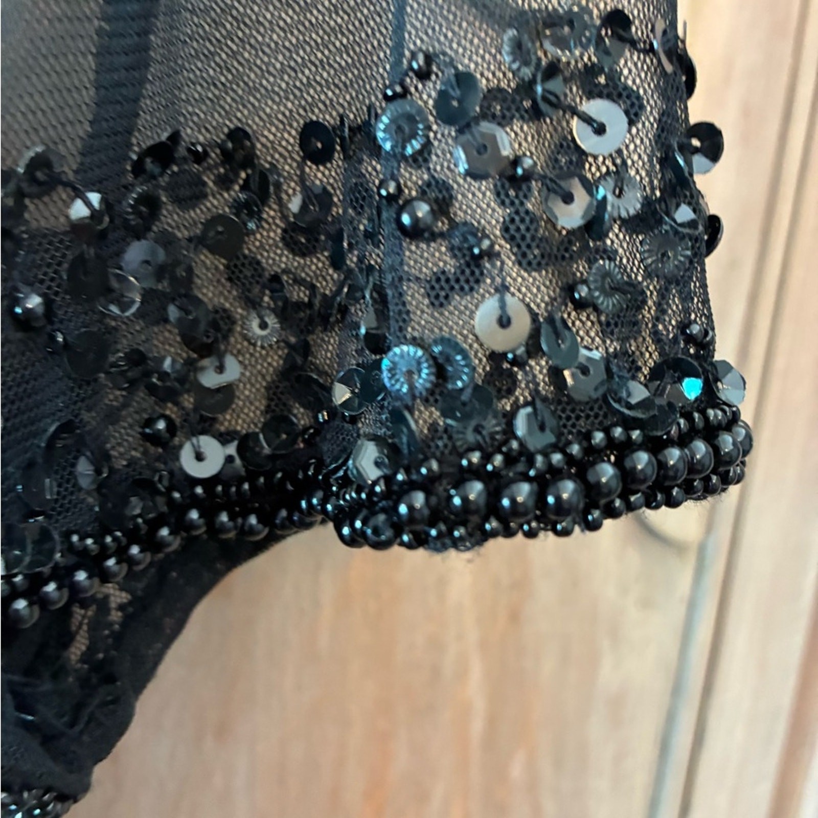 NWT Adriana Papell black sequin cocktail dress size 4