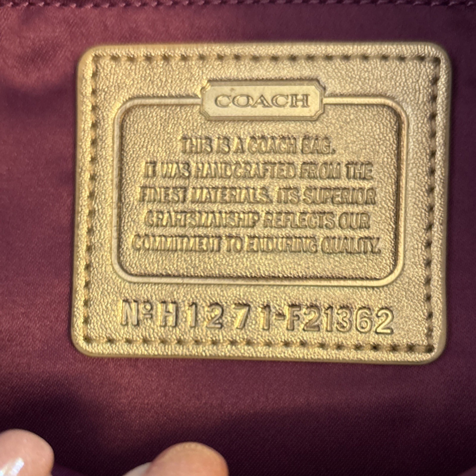 Coach Multicolor Logo Print Shoulder Bag Gold Hardware Metallic Trim Heart Charm