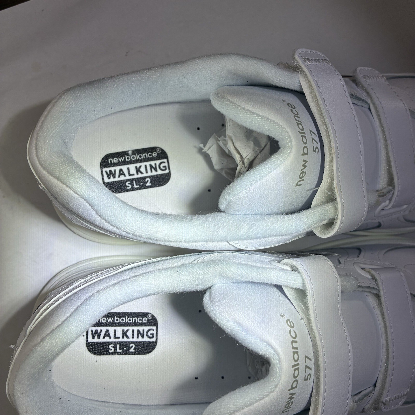 New Balance 577 SL2 Men’s Walking Sneakers Size 11.5 Hook Loop White