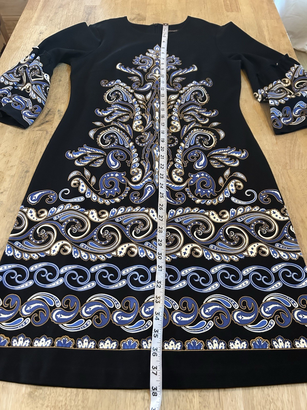 J. Mclaughlin Kinsley Bell Sleeve Black Neo Turkessa Sz M