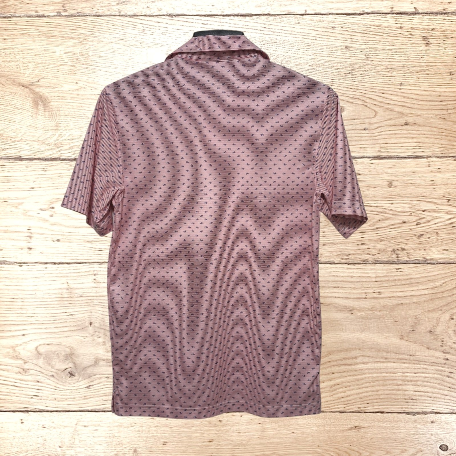 Vineyard Vines Performance Polo Shirt Mens XS Red Stripe Whale Golf Stretch
