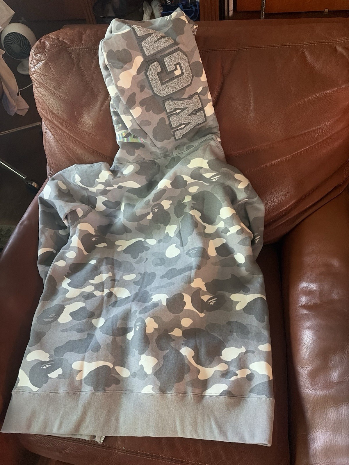 BAPE City Camo Shark Full Zip Hoodie ‘Grey’ Sz Medium
