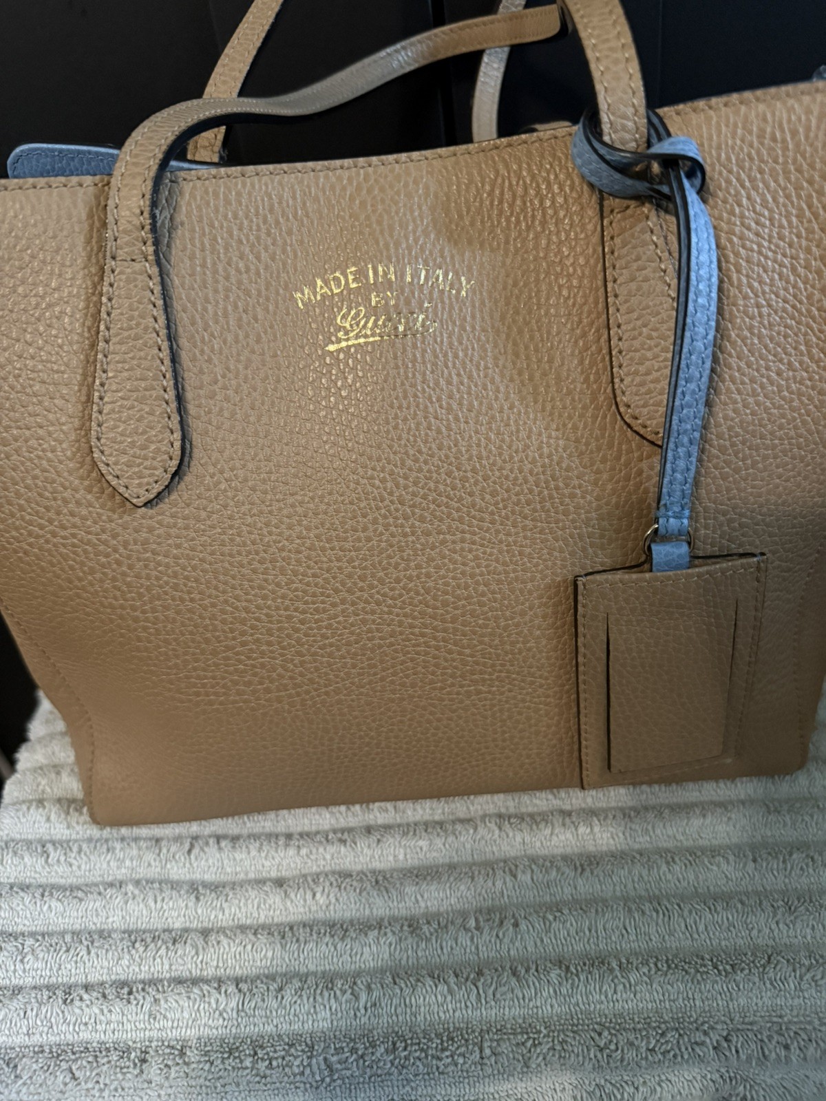 Auth GUCCI Shoulder Hand Tote Bag Leather for Women