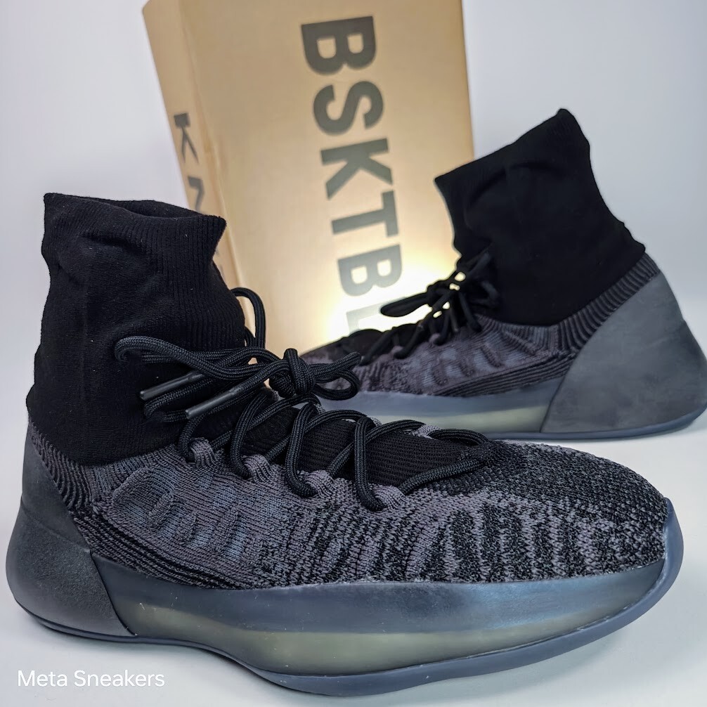Adidas US 14.5 Men’s Slate Onyx Black Grey Boost Yeezy BSKTBL Knit HQ6762 NIB
