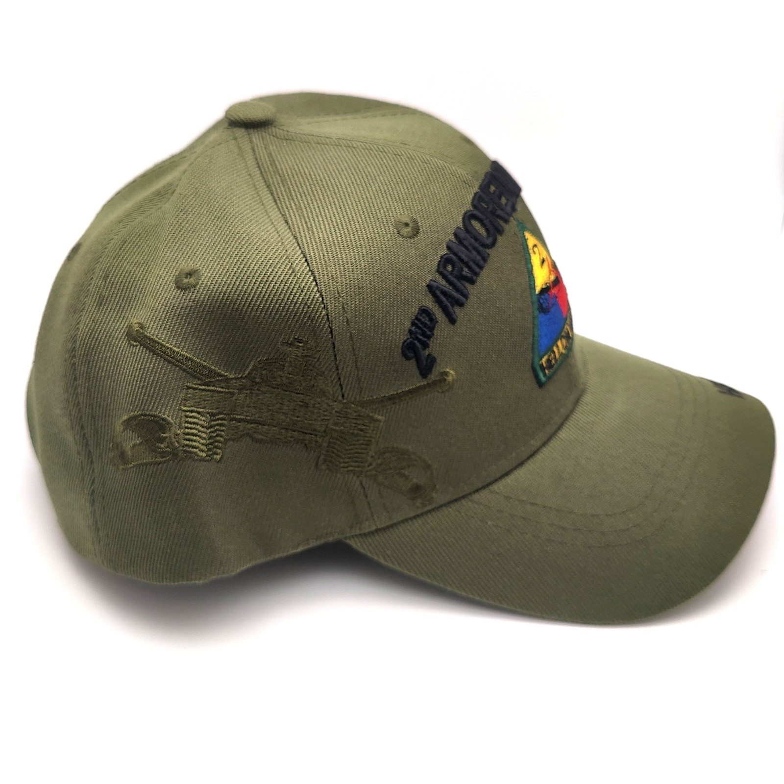 2nd Armored Division Embroidered Military Green baseball cap New with tags