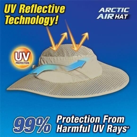 Arctic Air Evaporative Cooling Hat Beige One Size Fits Most NEW
