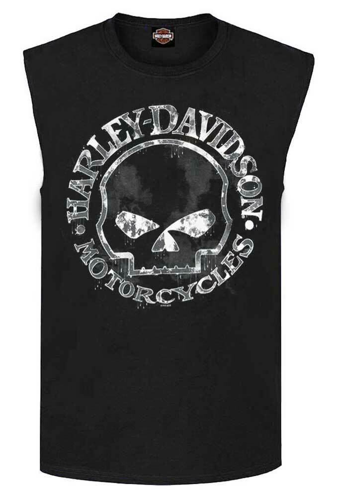 Harley-Davidson Men’s Willie G Skull Muscle Tank Top, Black T-Shirt 30296644