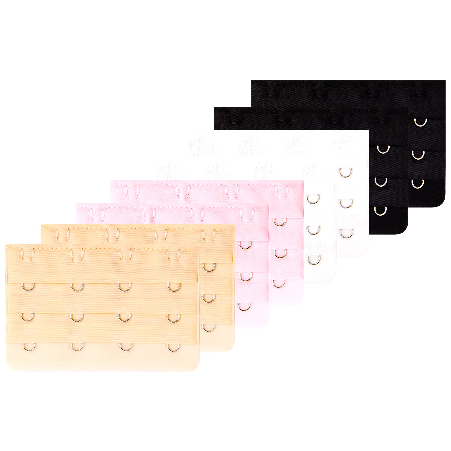 3 Pack Soft Women Back Bra Extender Bra Extension Strap 2 / 3 / 4 Hooks USA