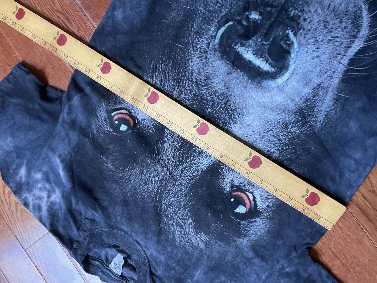 2011 Black Lab dog, vintage all over print tshirt, The Mountain, size medium