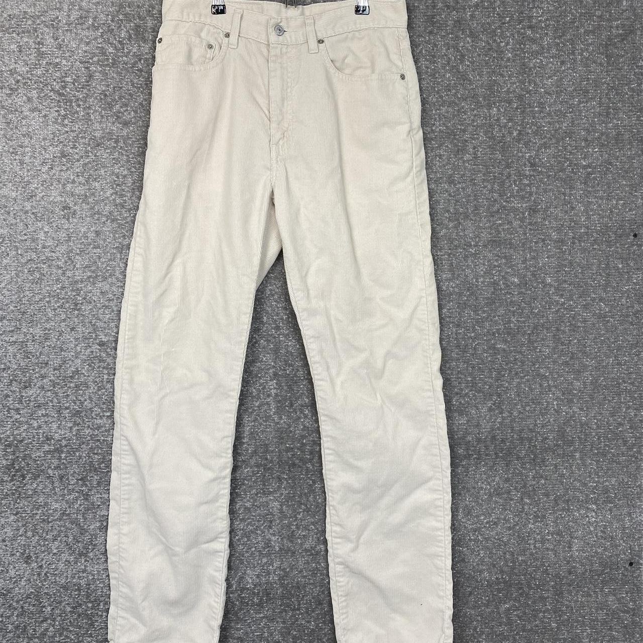 Levi 505 White Corduroy Men’S White Vintage Straight Fit Pants Size 30X32