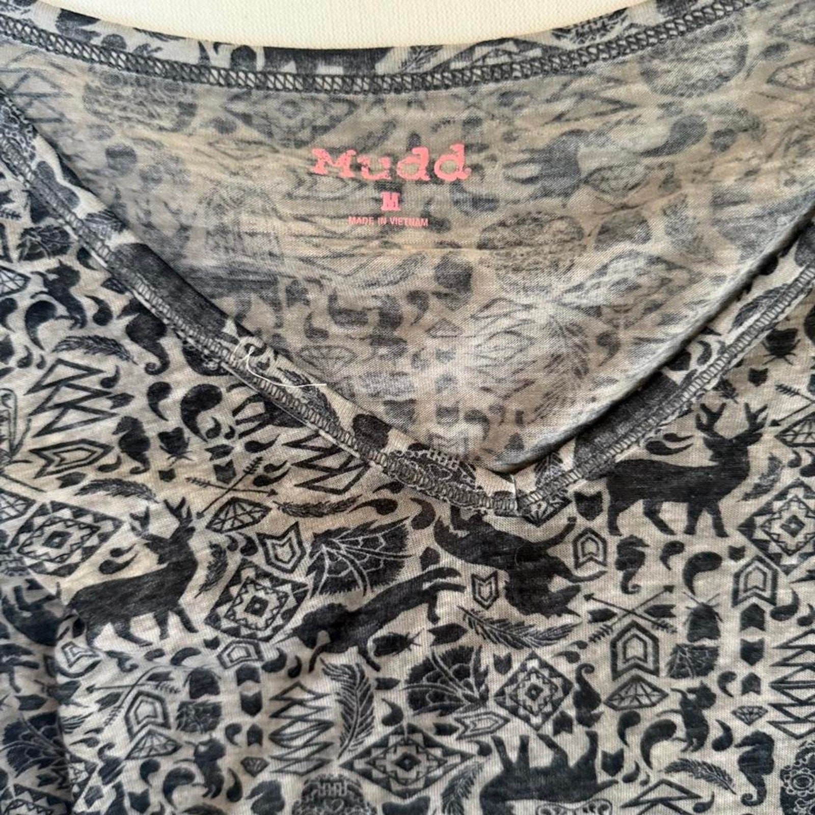 Mudd woodland animal print tee