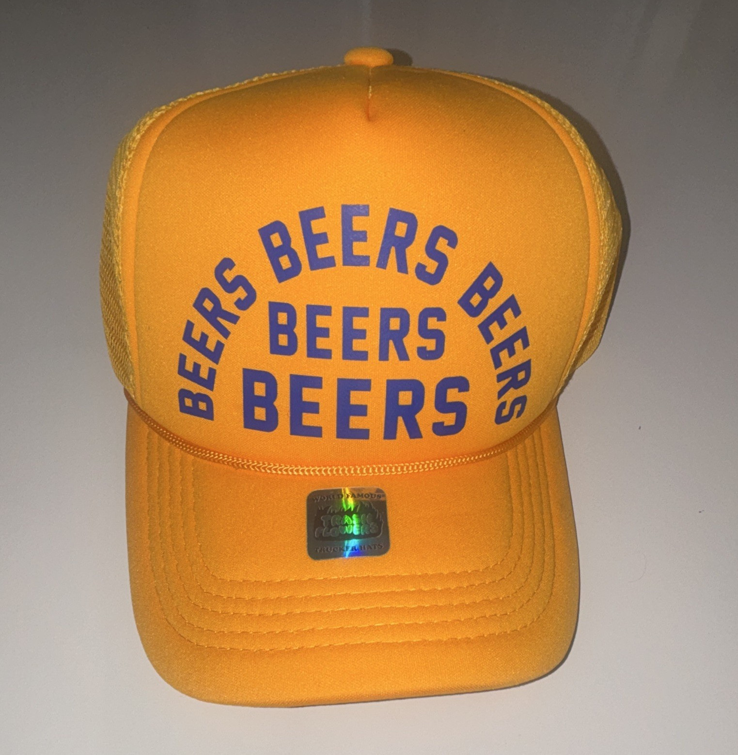Orange BEERS BEERS BEERS Trucker Hat Mesh Back Snapback One Size Unisex