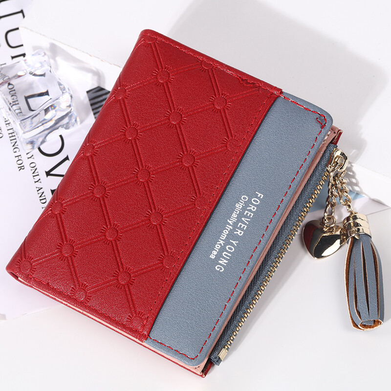 US Women Short Wallets Small Bifold Leather Pocket Wallet Mini Purse Card Holder