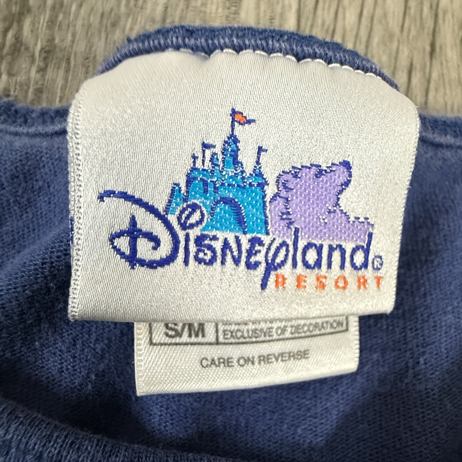 Disneyland Resort Mickey Mouse USA Flag Tee Blue Patriotic S/M Made in Turkey