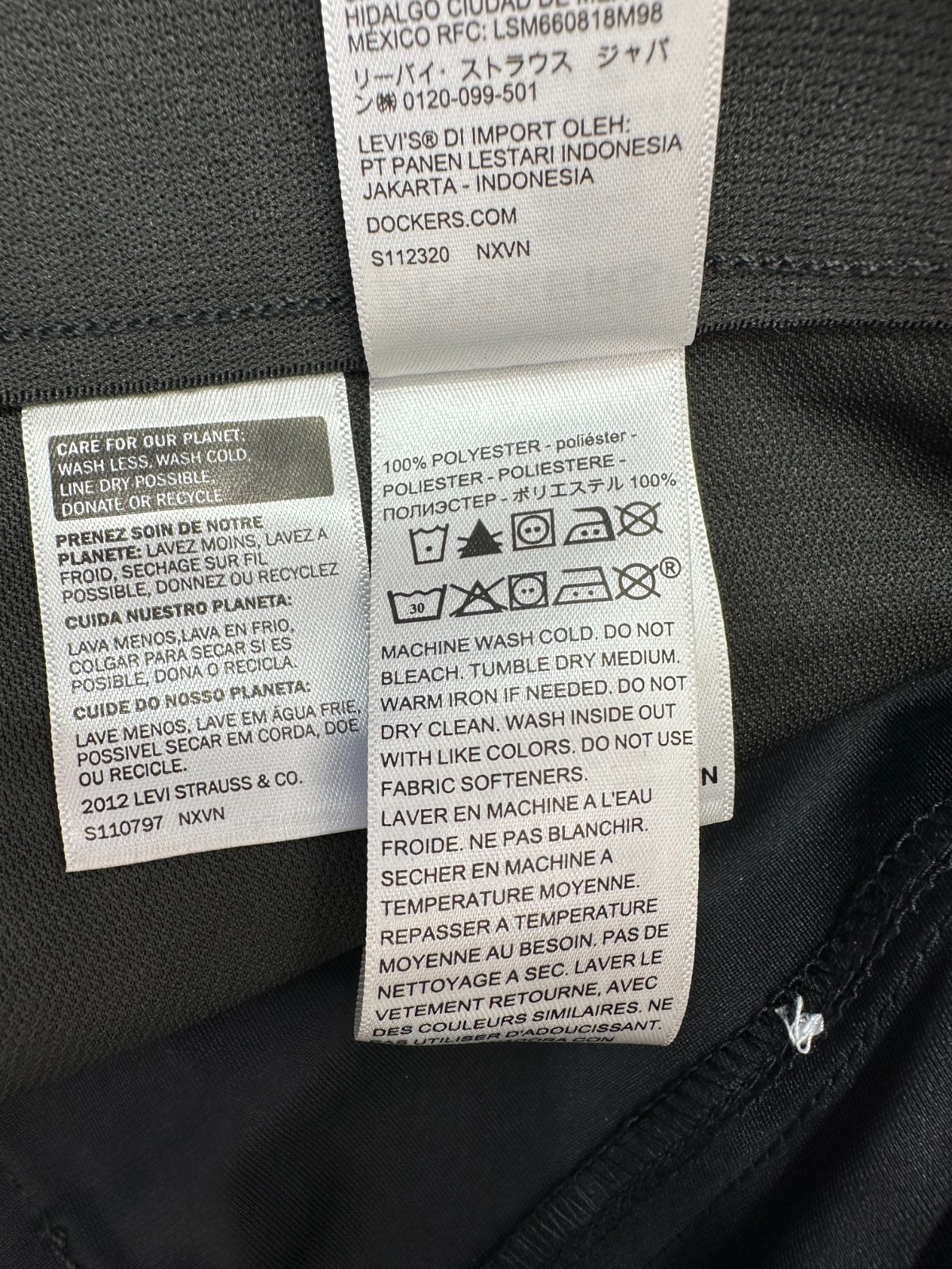 $80 Dockers Go Men’s Airwave Active Pants – Black – 34W x 30L – New With Tags