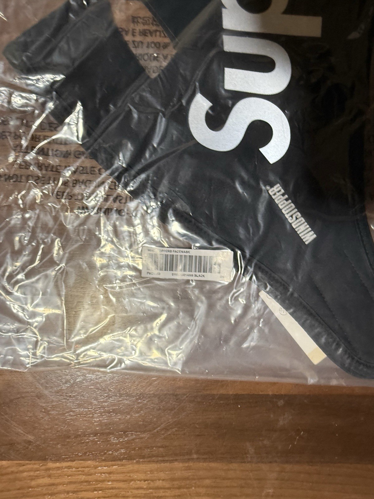 Supreme WINDSTOPPER® Facemask Face Mask Ski Snowboard FW25 Black Reflective Logo