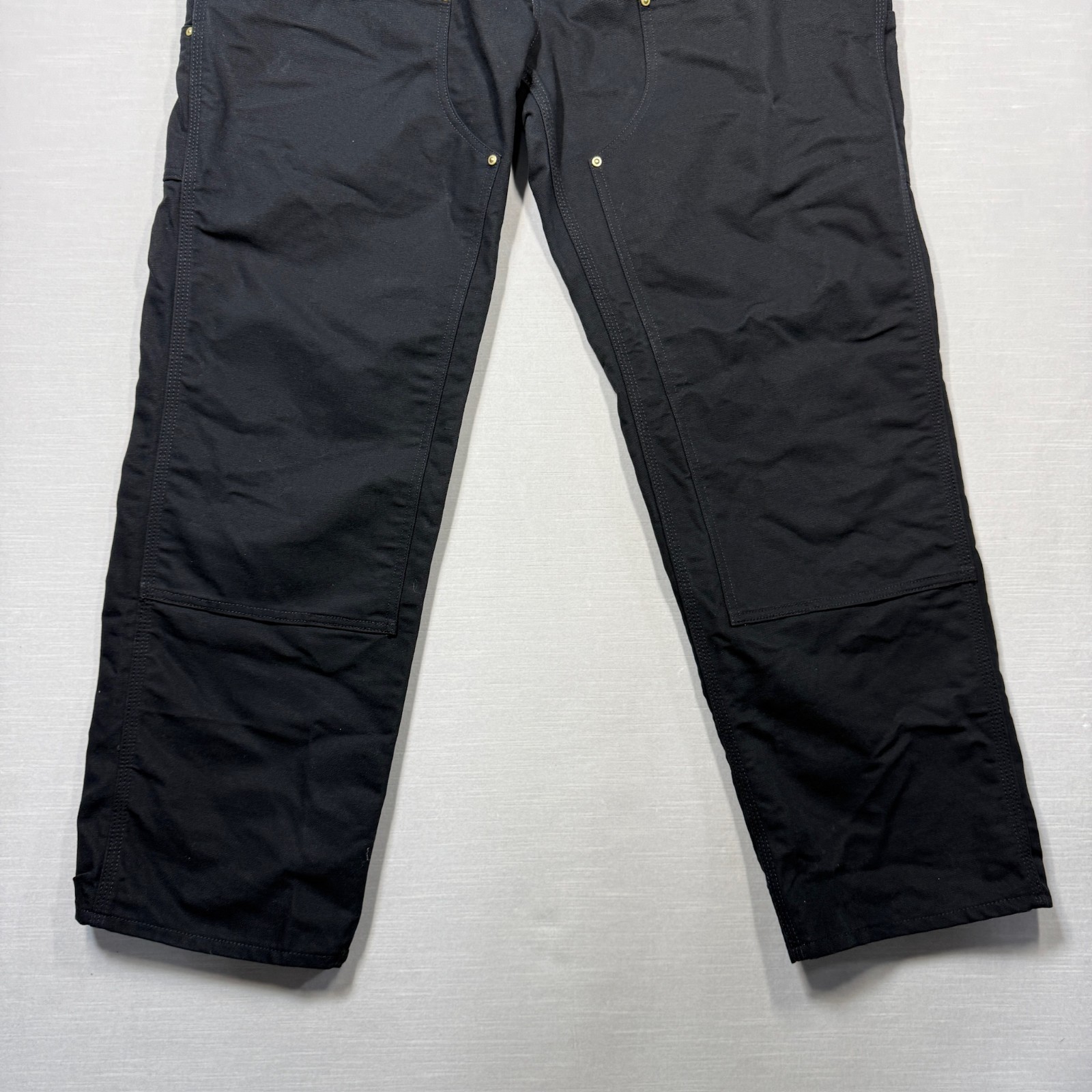 Carhartt Double Knee Pants Mens 40×32 Black Loose Fit Original Canvas B01 BLK