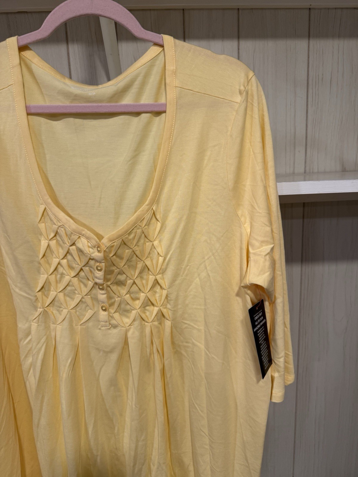 Woman Within 1X 22/24 Women’s Yellow Top