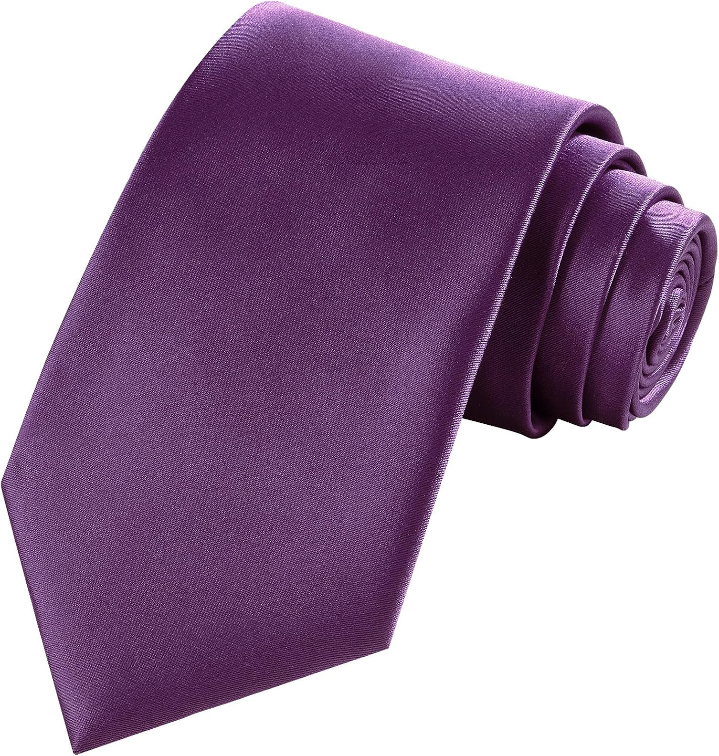 TIE G Solid Satin Woven Dyed Color Formal Black Necktie and Pocket Square Sets i