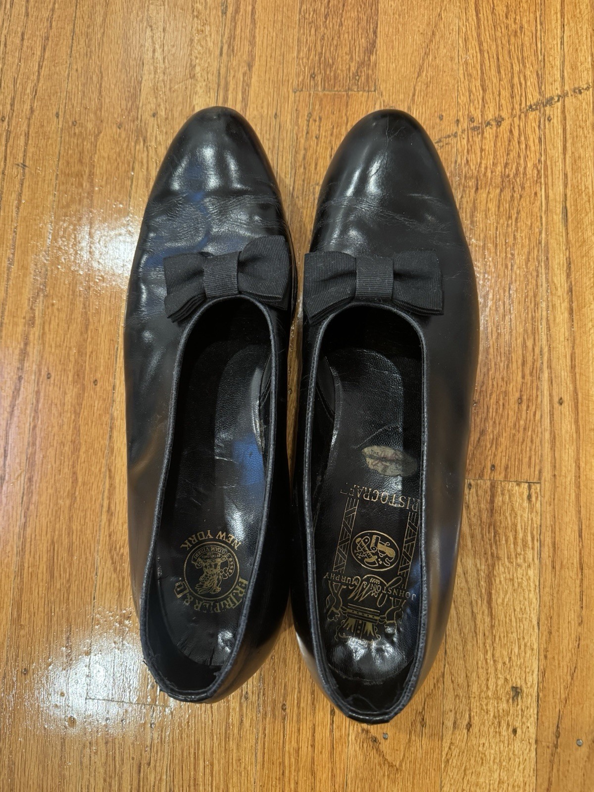 Johnston & Murphy Vintage Black Opera Shoes 12A