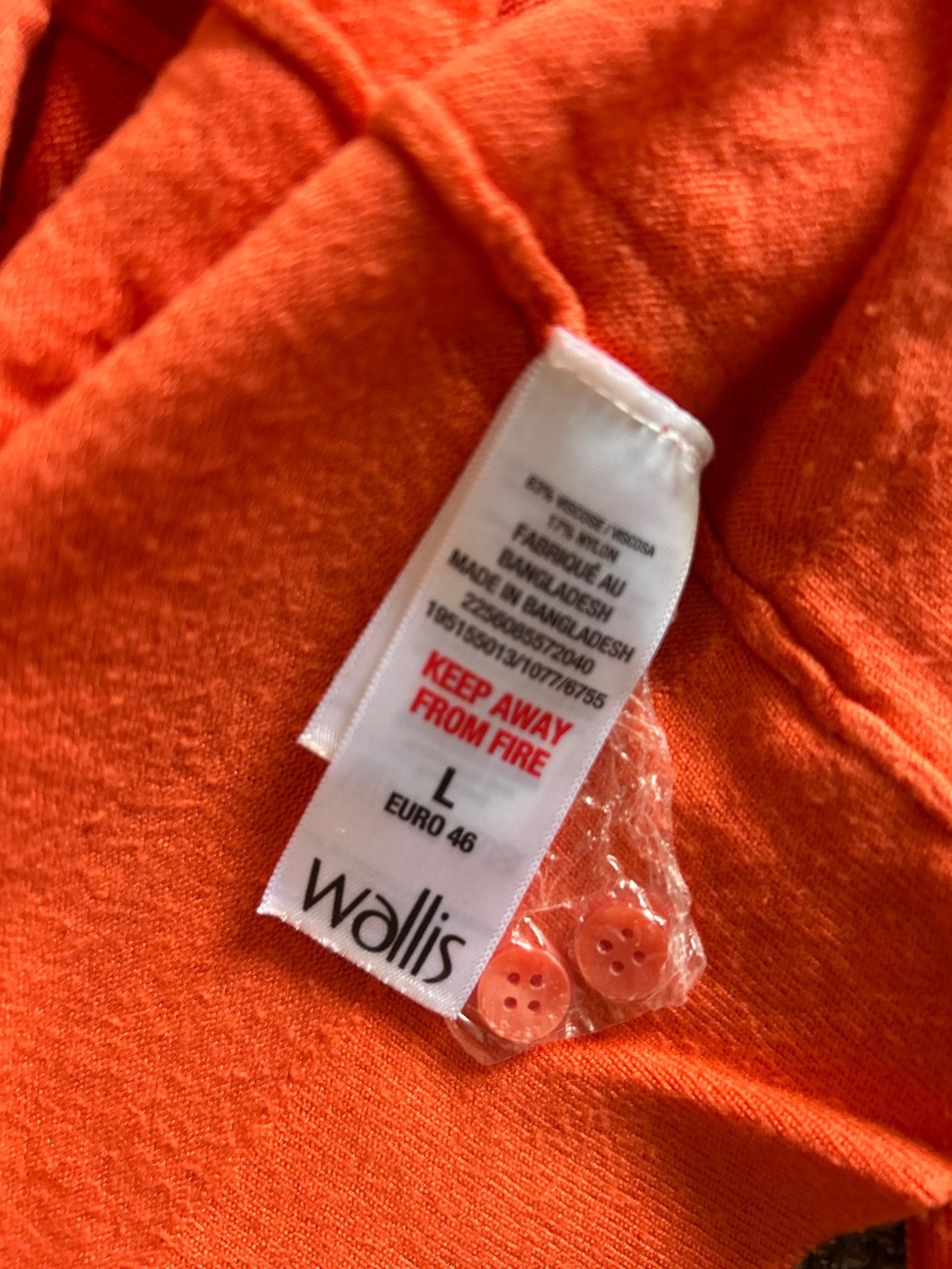 Wallis Orange Cropped Cardigan UK Size L