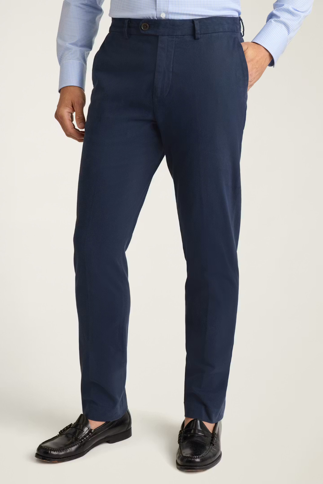NWOT Navy Blue Slim Fit Stretch Italian Chinos from Bonobos, Size 33 X 32