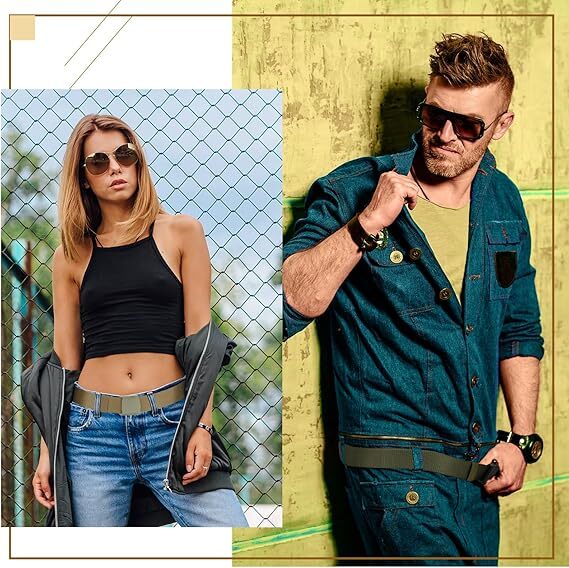 Men’s Plastic Cam Buckle Nylon Canvas Tactical Waistband Webbing Military Belt
