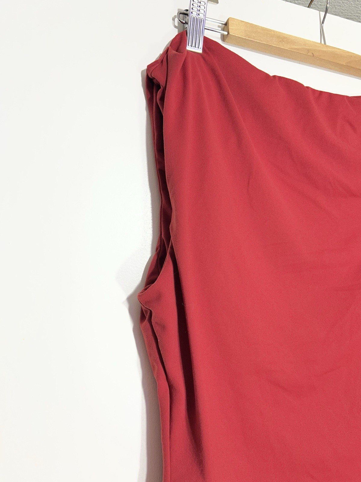 Princess Polly | Red One Shoulder Twist Knit Stretch Cropped Top Size 12