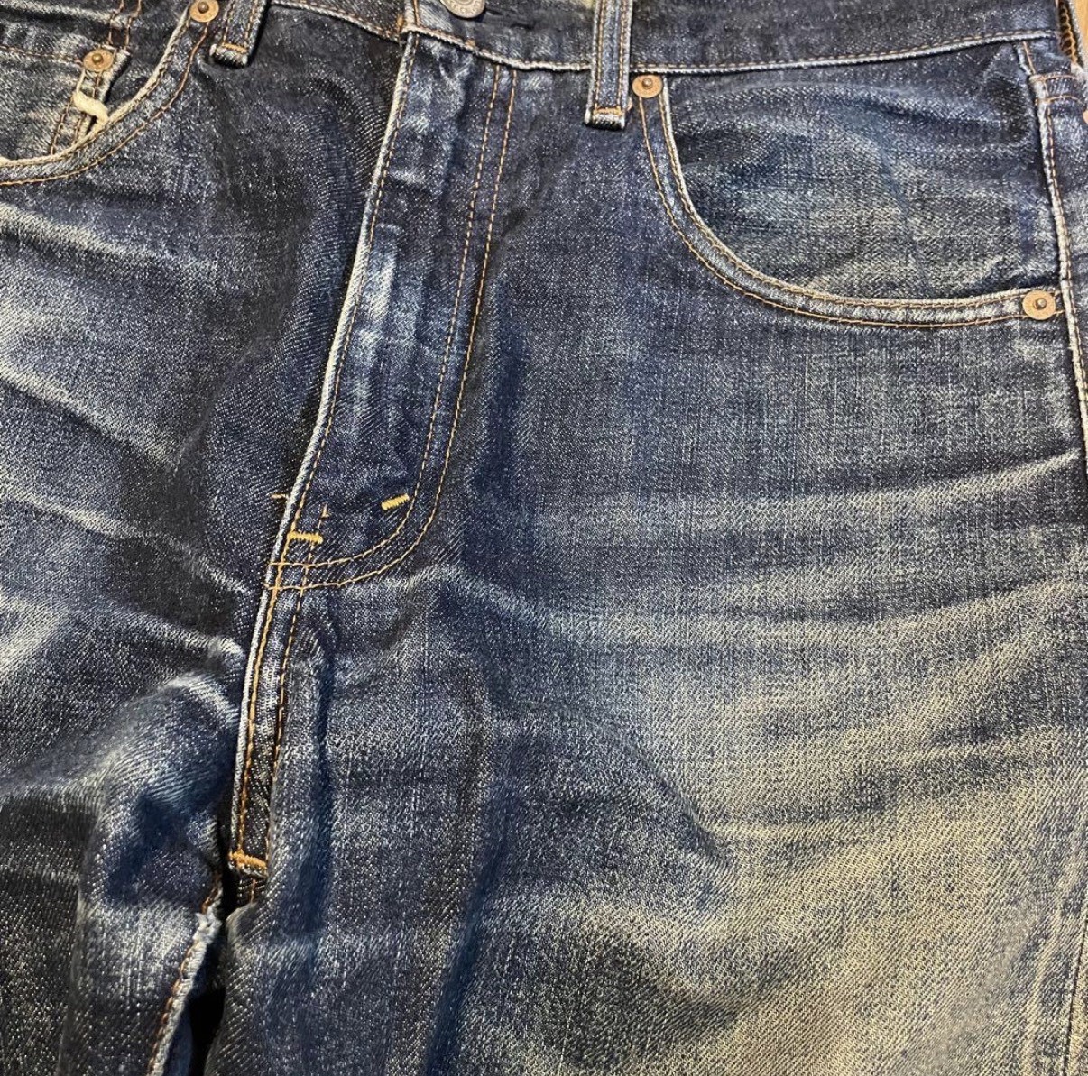 Levi’s 502XX Vintage Selvedge Grunge Wash Made in Japan Jeans W32 L36 Indigo
