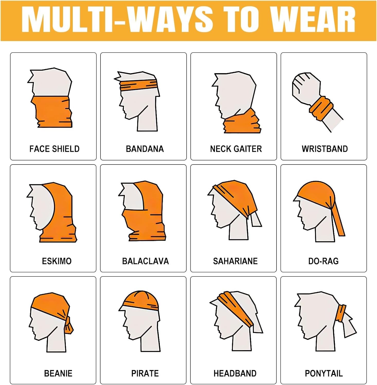 Neck Gaiter Cooling Sun UV Protection Face Mask Balaclava Earloop Scarf Bandana