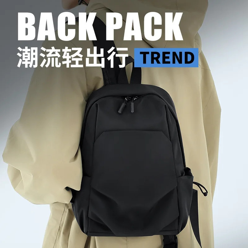 Fashion Mini Men’s Black Backpack 2026 Canvas Waterproof Travel