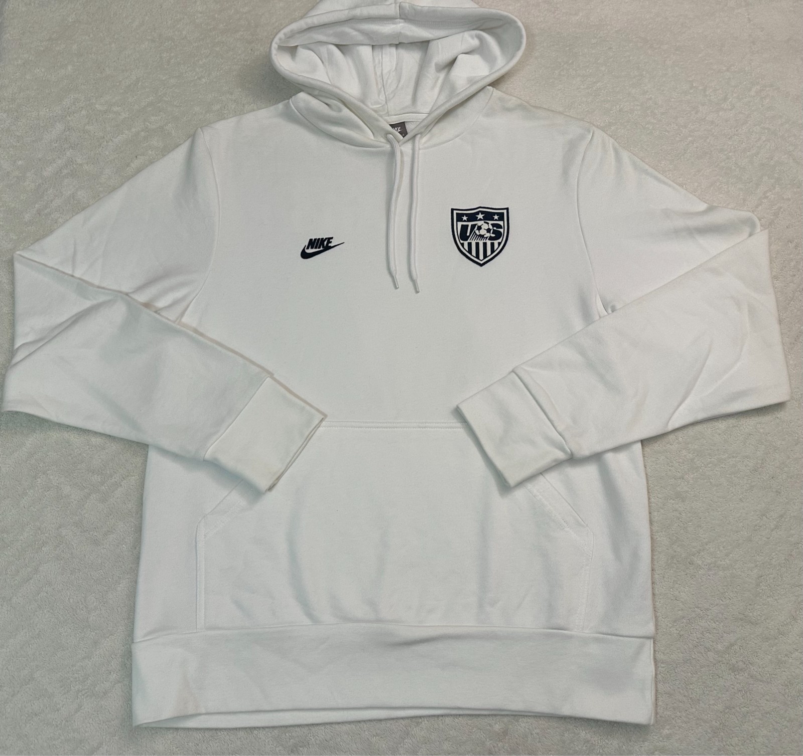 Vintage 2000s Y2K 2009 Nike USA Soccer Federation Team Sweatshirt Hoodie, M NEW