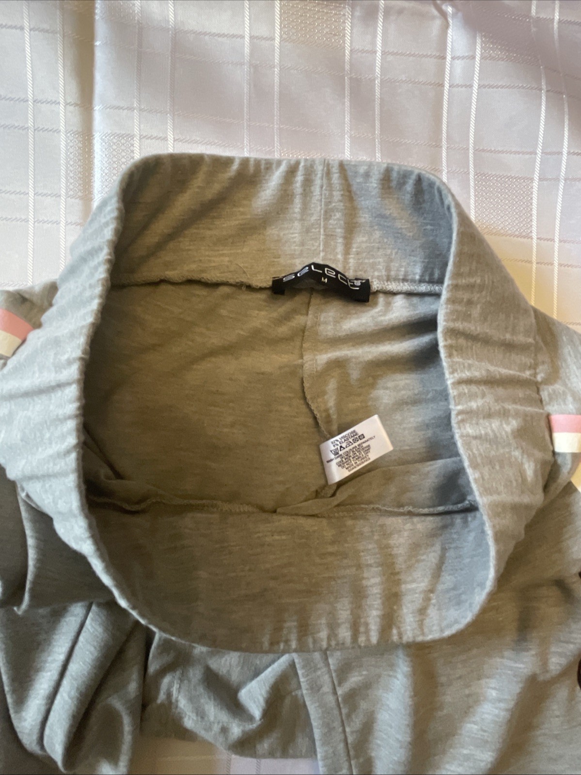 Select Ladies Grey Leggings Size Medium 10 Uk .Leg 27 Inches -with Logo New