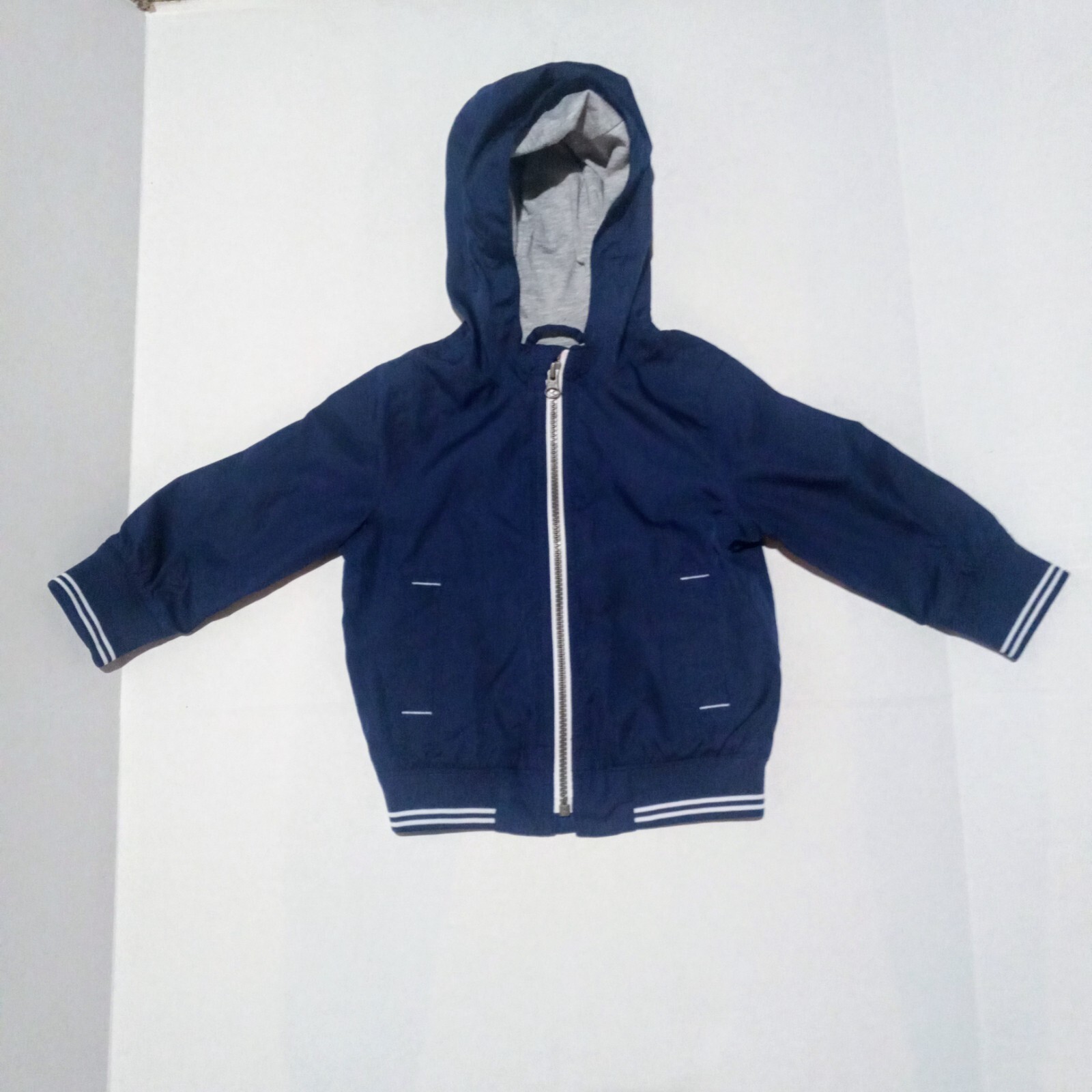 Baby Gap Factory Varsity Hooded Windbreaker Jacket-Size 2 Years/2T-Lined-Pockets