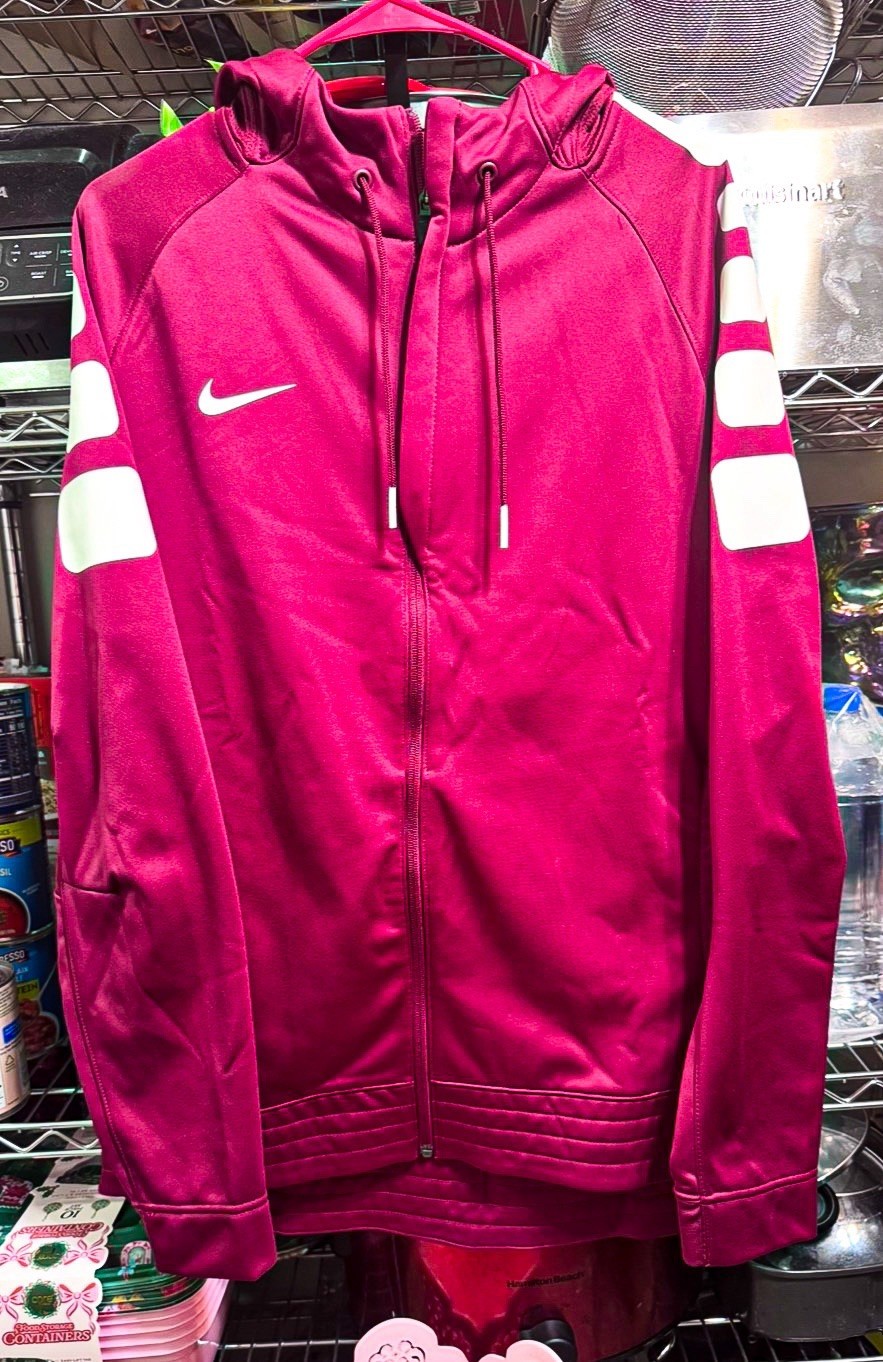 Nike Therma-FIT Hoodie Mens Maroon Red Pullover Sweatshirt Large NEW RETAIL $80