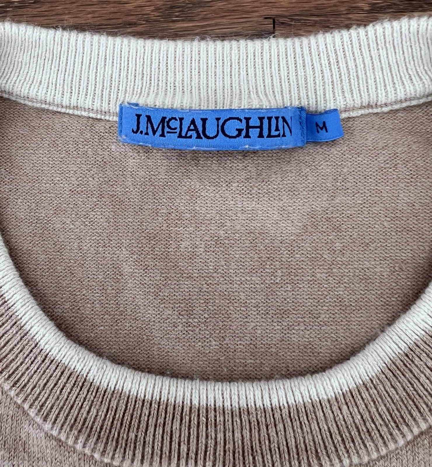 J Mclaughlin women’s Knit Striped Shirt Medium