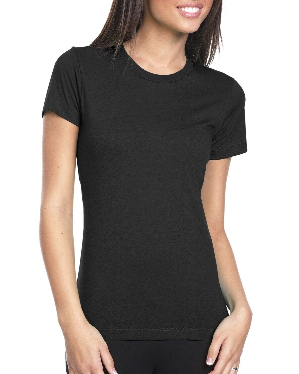 3900 Next Level Apparel Womens Boyfriend T-Shirt Black Size 2XL
