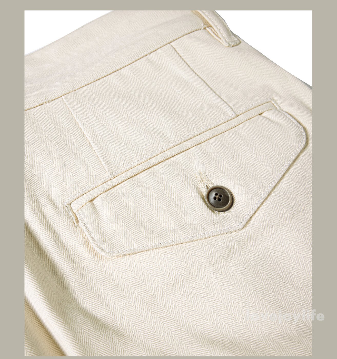 Red Tornado Retro Men’s HBT Straight Pants Cotton Pleated Casual Formal Trousers