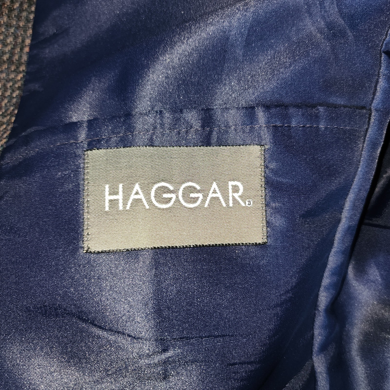Vintage Haggar Men’s 44R Tweed Two Button Made In USA Sport Jacket Suit Blazer