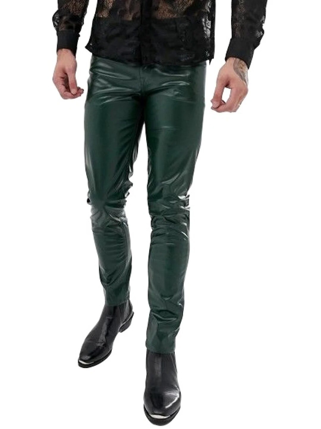 Leather Pants Pant Mens Biker Trouser Real Men Style Trousers Jeans And Green 14