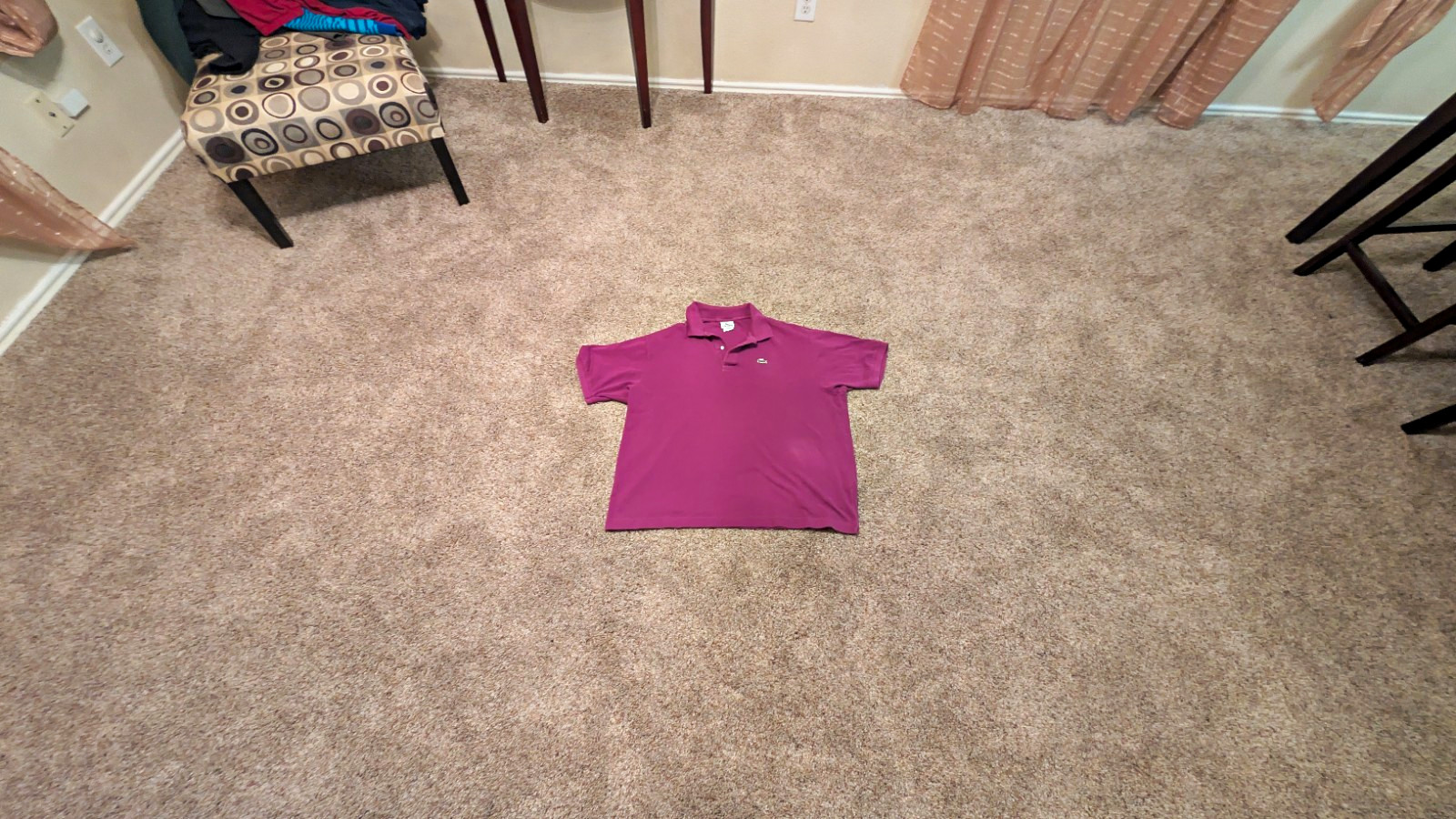 Mens Lacoste Purple Short Sleeve Pique Classic Polo Shirt Fit Size 9