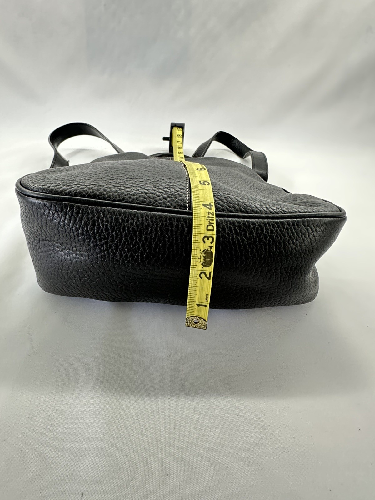 Dooney & Bourke Black Pebbled All Weather Leather Backpack Purse Y2K Zip