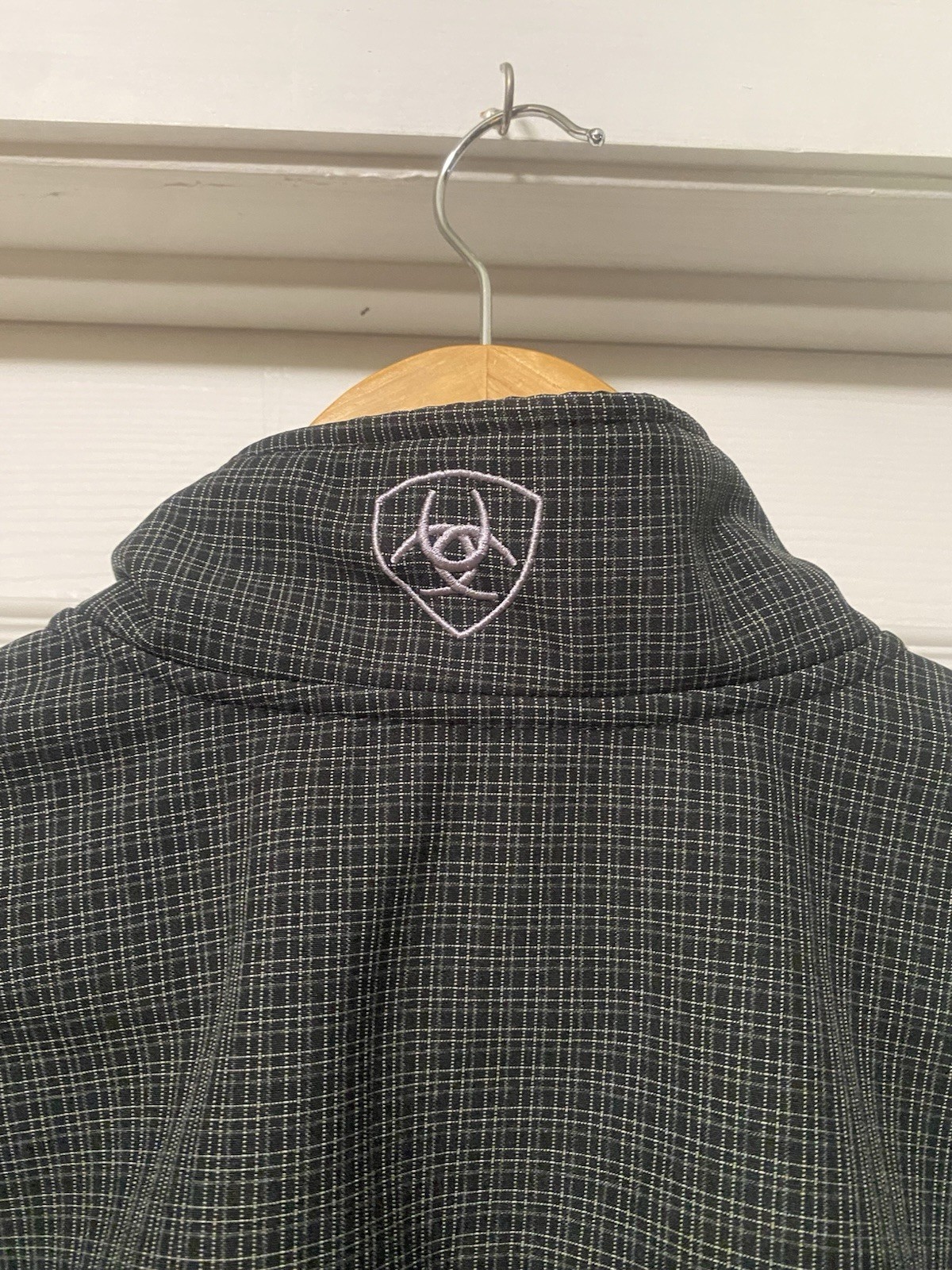 Ariat Mens Vernon Softshell Jacket Size Medium M Black Grid