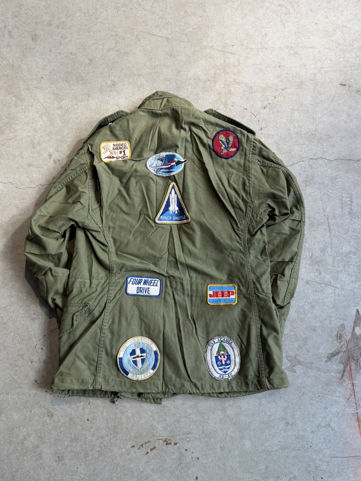 Vintage US Military M65 Field Jacket Coat Large Vietnam 60s70s USA Patchwork