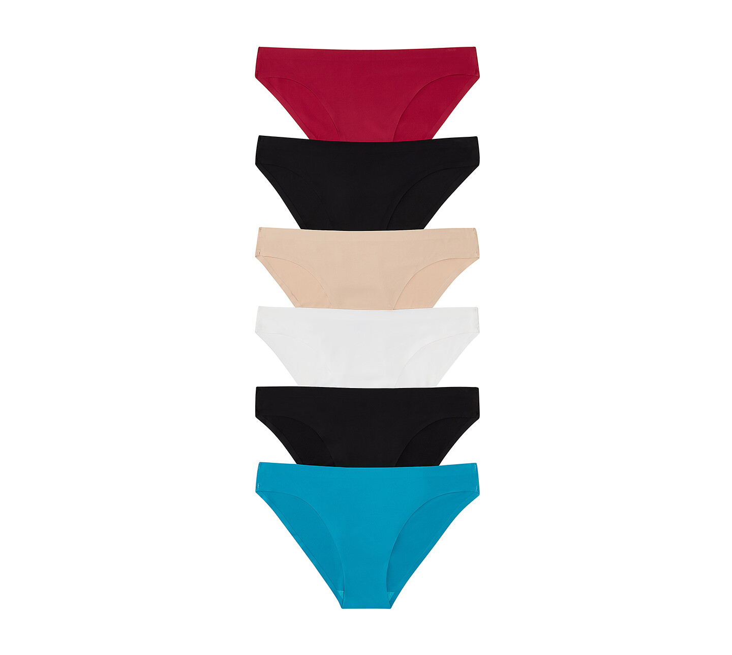 6 Womens Seamless Yoga Sport Panties Pack Bikini Laser Cut Underwear Size XS~XL
