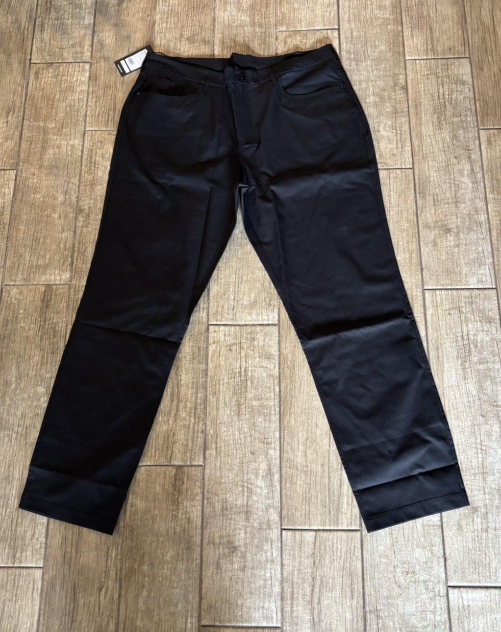 PUBLIC REC Dealmaker All Day Every Day Pants Flat Front Sz 40 x 34 Black Stretch