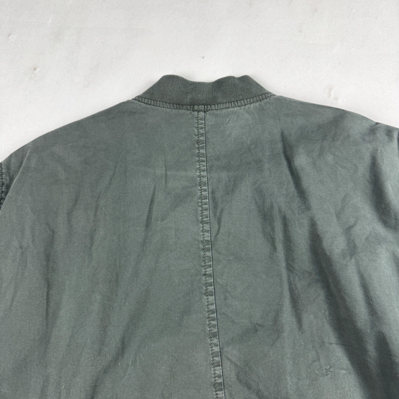 Mens AllSaints Bomber Jacket Grey Minimalist Flight Jacket Casual Outerwear