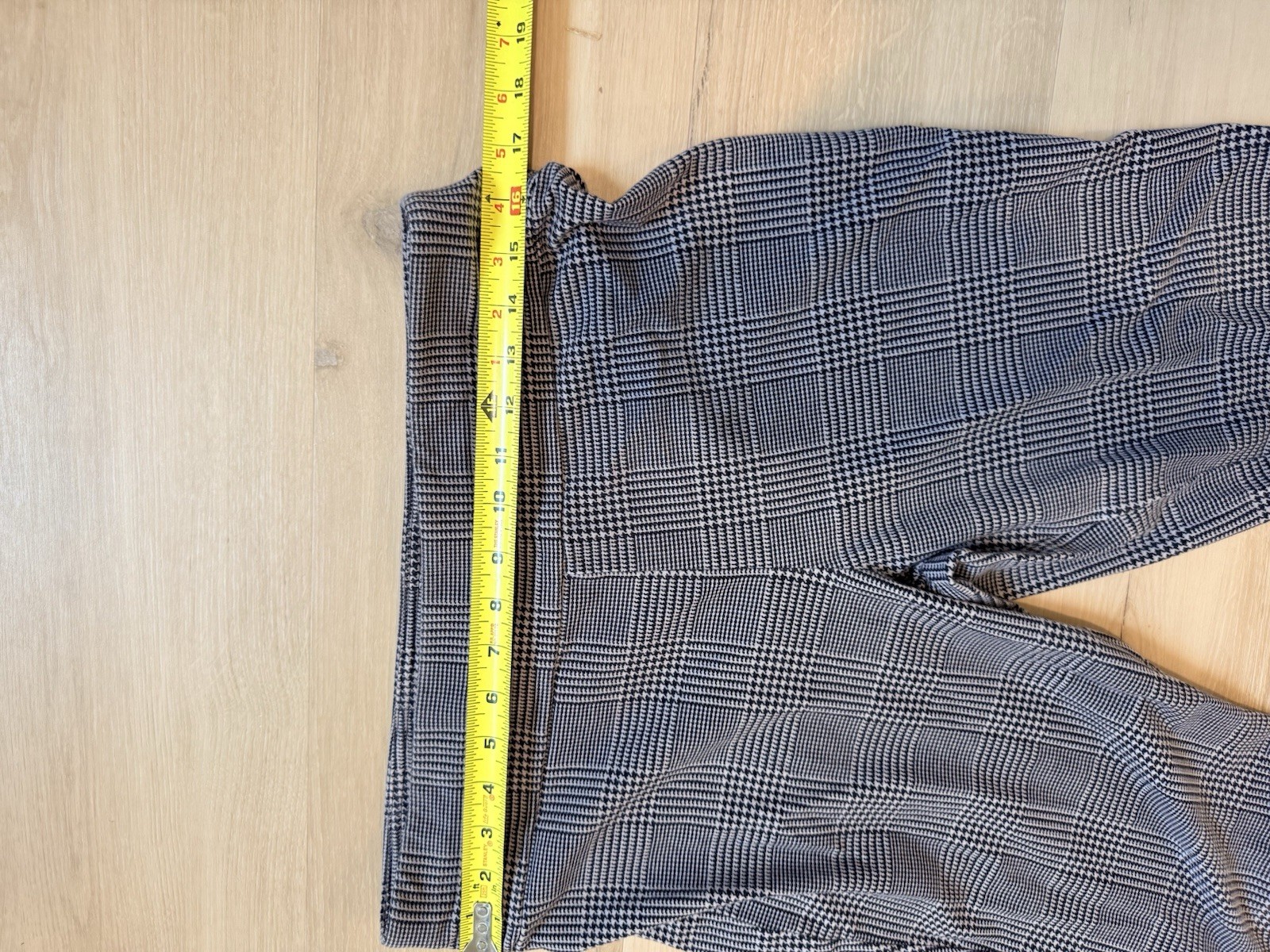 Terra & Sky Plaid Pull On Ponte Pants Womens 0X 14W Stretch Career Casual