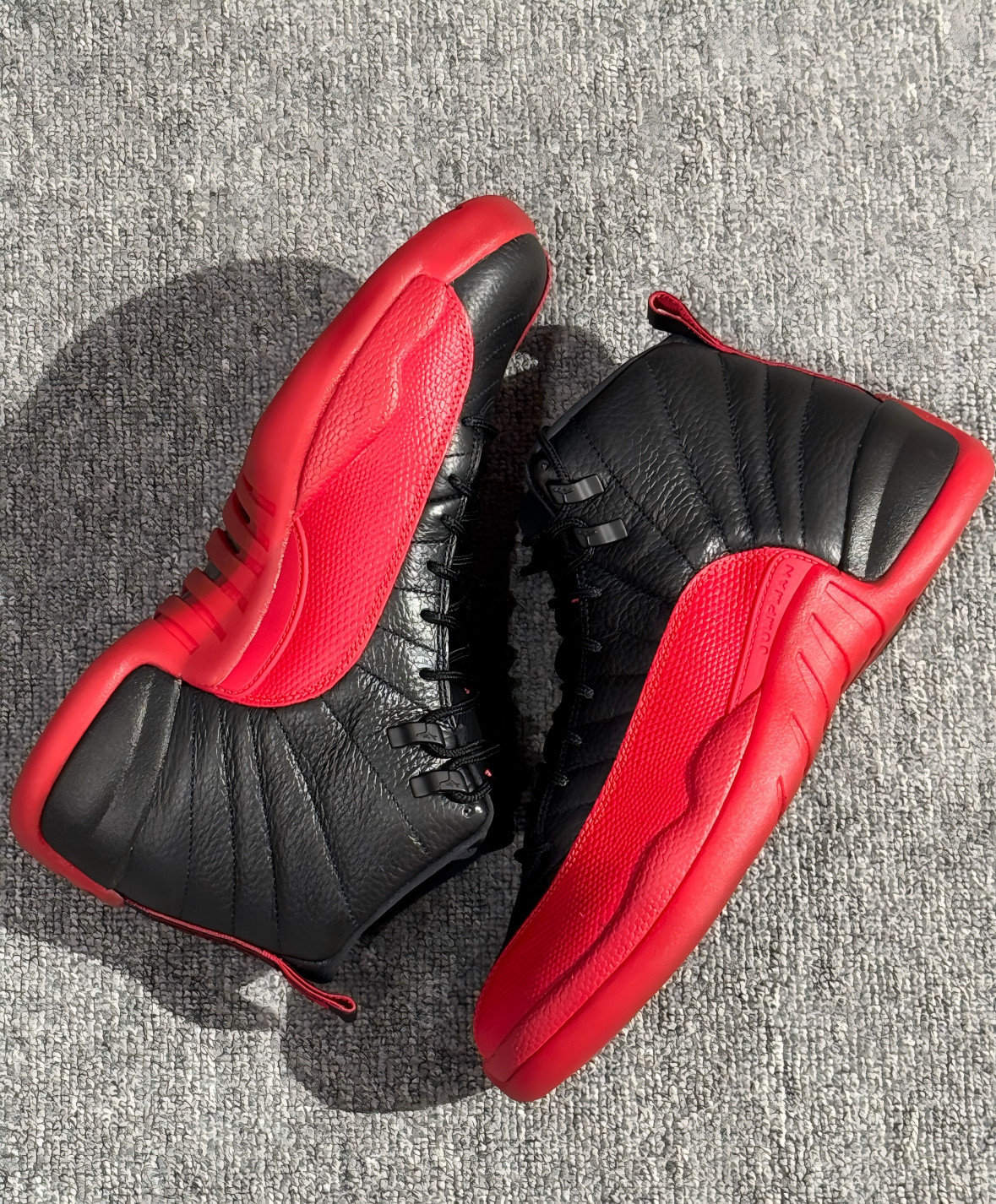 Jordan Air Jordan 12 Retro Flu Game Mens Basketball Shoes Black Red