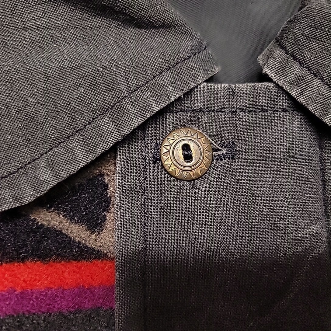 VTG Pendleton Jacket Mens XL Black Aztec Western Bomber Southwestern Made In USA